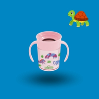 Vaso Con Asas “Cheers”, Rosa con estampado