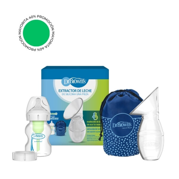 Colector de leche materna + Biberón Boca Ancha polipropileno 5oz