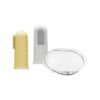 Set x2 Cepillos dedal de silicona con estuche protector gris y amarillo