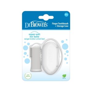 Cepillo dedal de silicona con estuche color gris