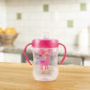 Vaso de niño de Boquilla Suave con Asas, Superhéroe Rosado 9oz/ 270ml - Imagen 2