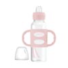 Biberón de Polipropileno Boca Estrecha con Boquilla con Asas 8oz/ 250ml color: rosado claro