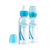 Set x 2 Biberones de Polipropileno Boca Estrecha de 8 oz/250ml color: azul
