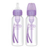 Set x2 Biberones de Polipropileno Boca Estrecha de 8 oz/250ml - Morado