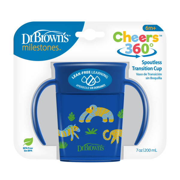 Vaso Con Asas “Cheers”, Azul estampado - Imagen 3