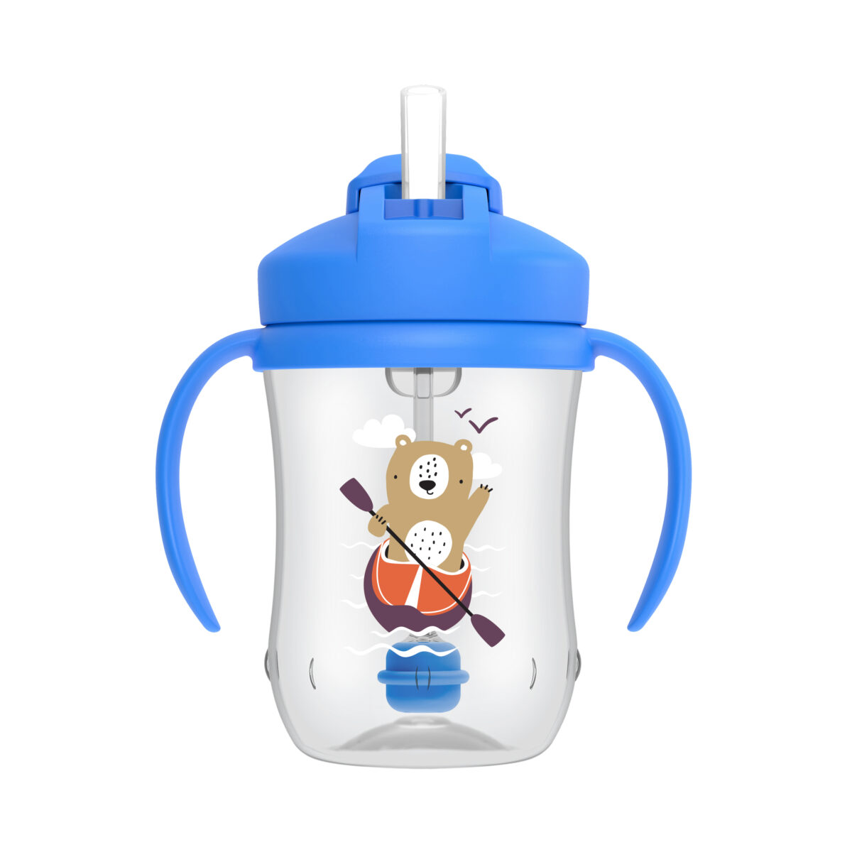 Vaso de Transición con cañita de 9 oz. Color: Azul