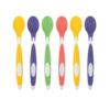 Pack x6 Cucharas de punta suave colores amarillo, verde, morado y rojo