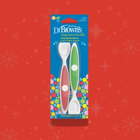 Set x4 Cucharas largas con borde de espátula para 6 meses a +