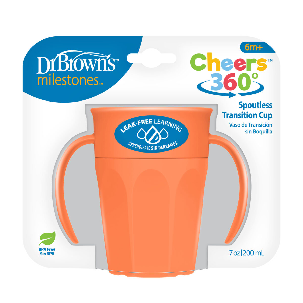 Vaso de Transición Antiderrame 7oz - Coral - Imagen 4