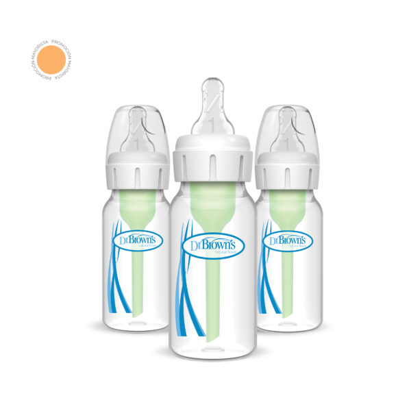 Set x3 Biberones de Polipropileno Boca Estrecha de 4oz/120ml