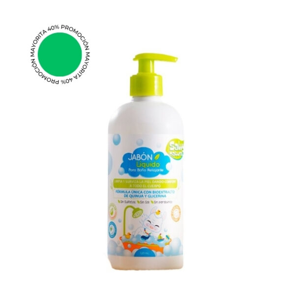 Jabón líquido de cabeza y cuerpo Salvy Natural x 520ml