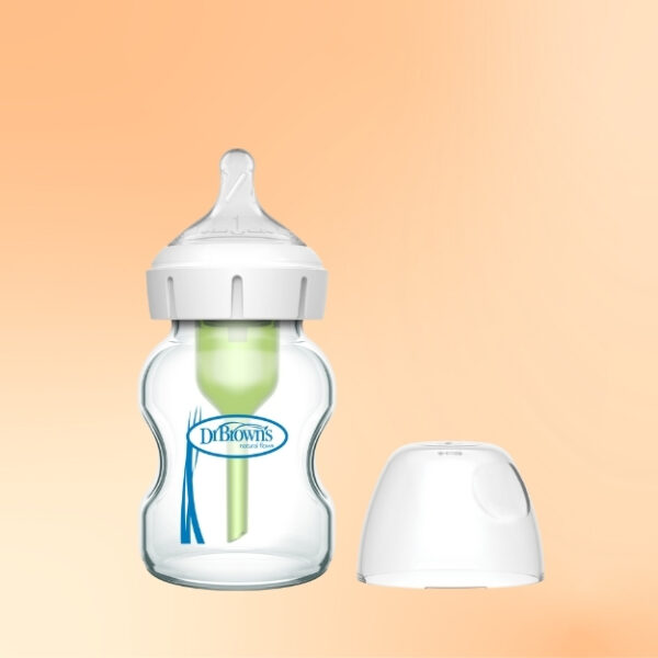 Biberón de vidrio Anticólico Boca Ancha vidrio 5oz/147ml