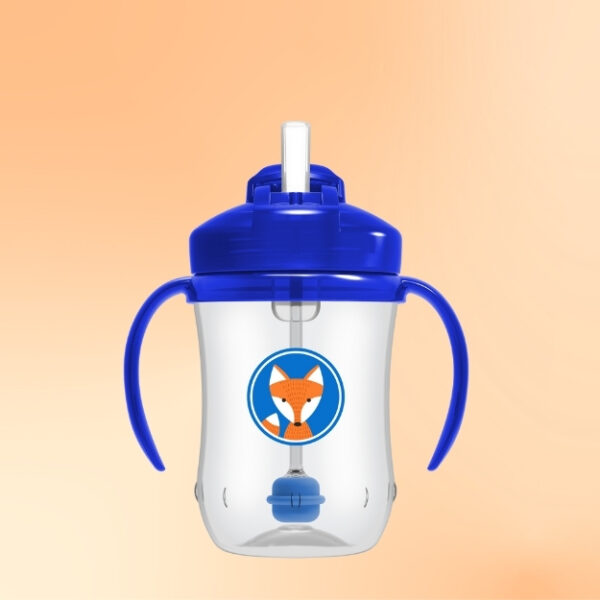 Vaso de Transición con cañita de 9 oz. Color: Azul