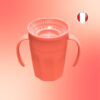 Vaso de Transición Antiderrame 7oz - Coral