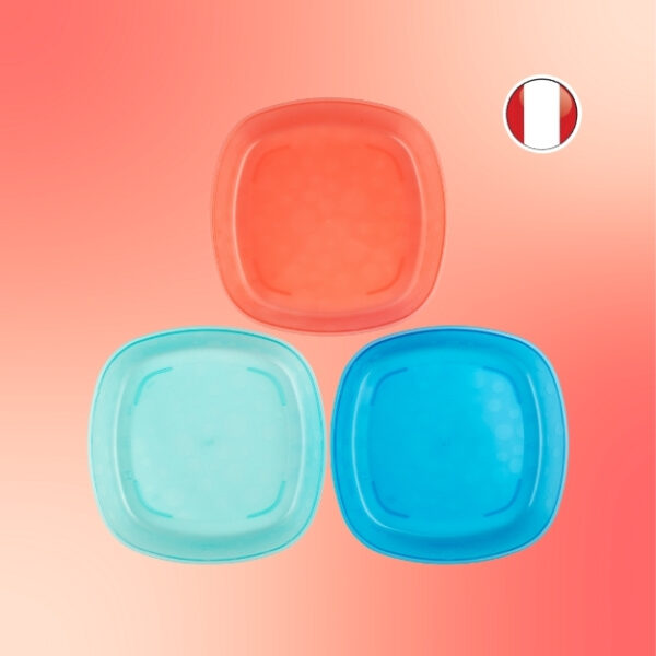 Set x3 Platos para niños pequeños son divisones
