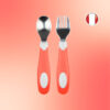 Set de cuchara y tenedor  - Rojo