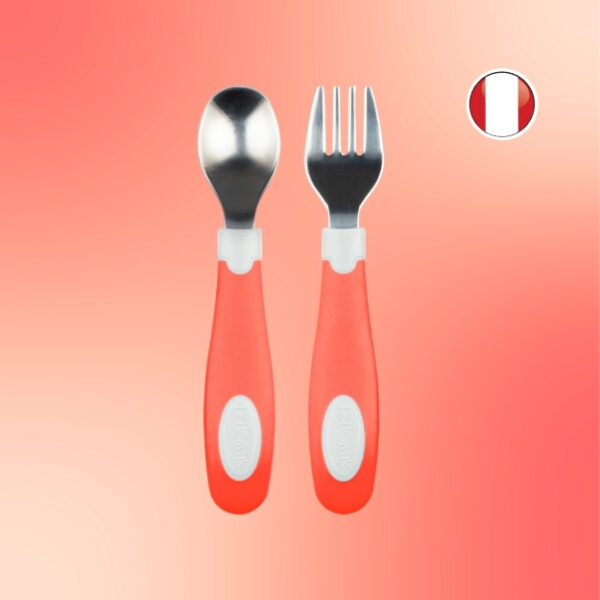 Set de cuchara y tenedor  - Rojo