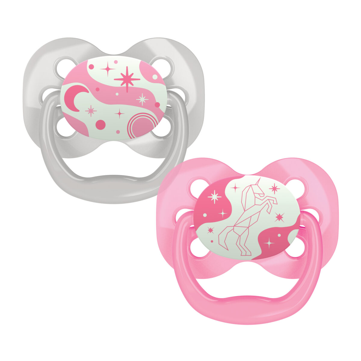 Set x2 Chupones Advantage de 0 a 6 meses - Lila y Rosa
