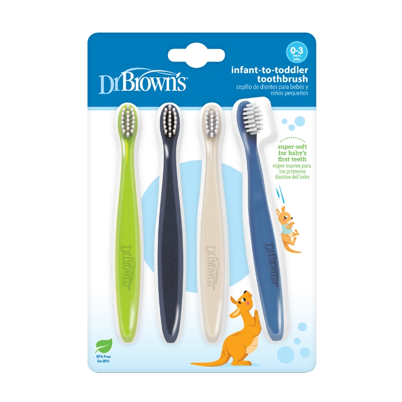 Cepillos de dientes para bebés y niños pequeños – Pack de 4 - Imagen 2