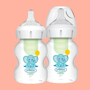 Set x2 Polipropileno Biberón Boca Ancha 5oz/150ml - Elefantes