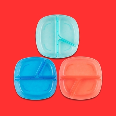 Set x3 Platos con divsión
