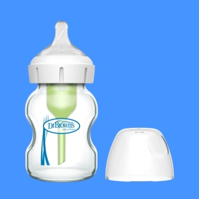 Biberón de vidrio Anticólico Boca Ancha vidrio 5oz/150ml