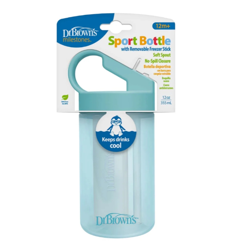 Botella Deportiva con Barra de Congelador Celeste - Imagen 2