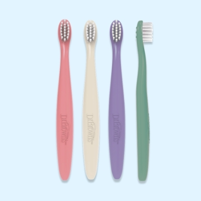 Cepillos de dientes para bebés y niños pequeños - Pack de 4